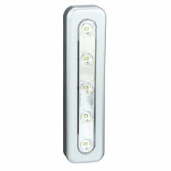 Amerelle Battery Operated Lights LED Mini Task Bars, Silver - 2 Pack | 71187CC